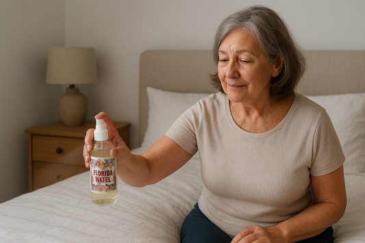 Uso consciente de Agua Florida relajante en ritual personal y espacio de calma