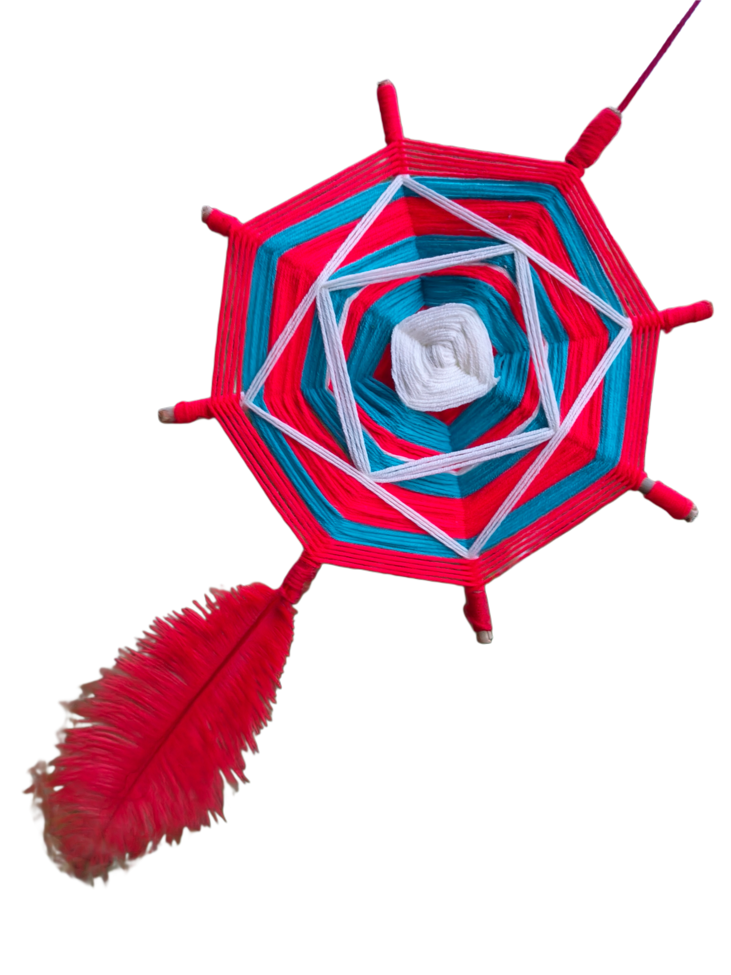 Ojo de dios kundalini tribe 30cm - mandala protección artesanía huichol